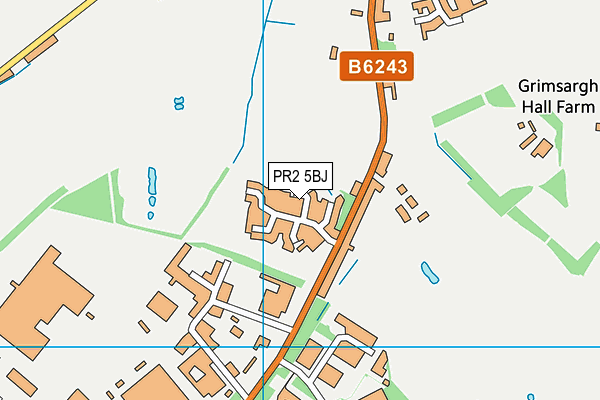 PR2 5BJ map - OS VectorMap District (Ordnance Survey)