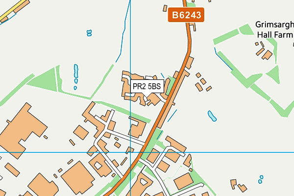 PR2 5BS map - OS VectorMap District (Ordnance Survey)