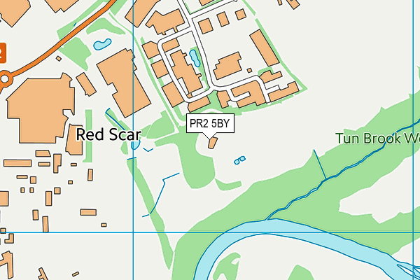 PR2 5BY map - OS VectorMap District (Ordnance Survey)