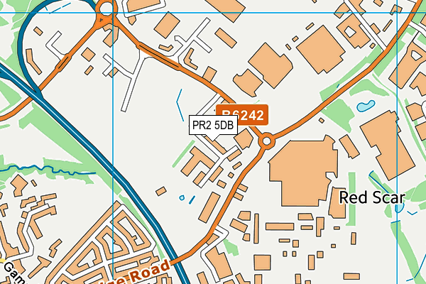 PR2 5DB map - OS VectorMap District (Ordnance Survey)