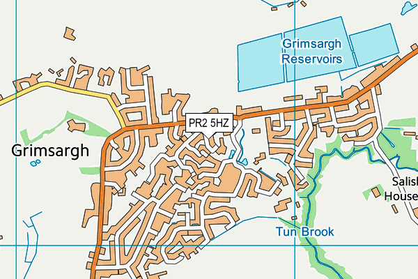 PR2 5HZ map - OS VectorMap District (Ordnance Survey)
