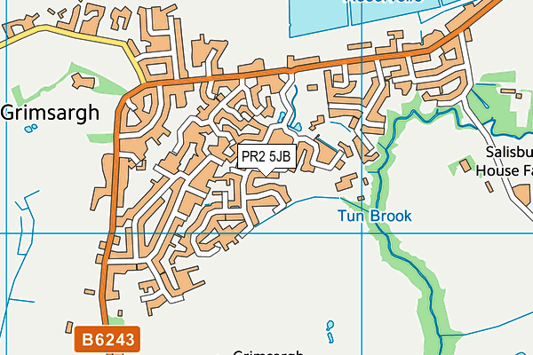 PR2 5JB map - OS VectorMap District (Ordnance Survey)