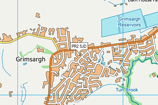 PR2 5JD map - OS VectorMap District (Ordnance Survey)