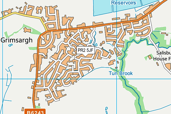 PR2 5JF map - OS VectorMap District (Ordnance Survey)