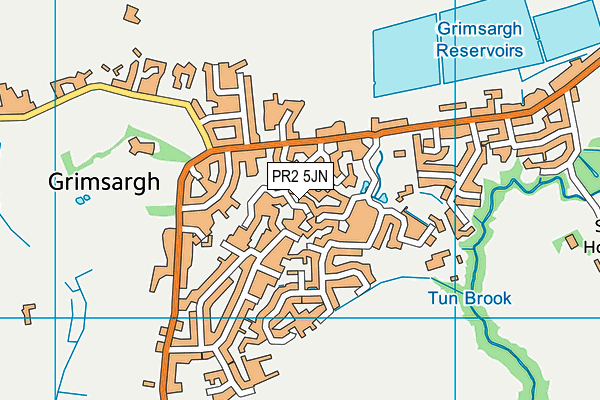 PR2 5JN map - OS VectorMap District (Ordnance Survey)