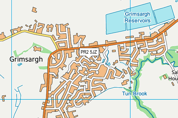 PR2 5JZ map - OS VectorMap District (Ordnance Survey)