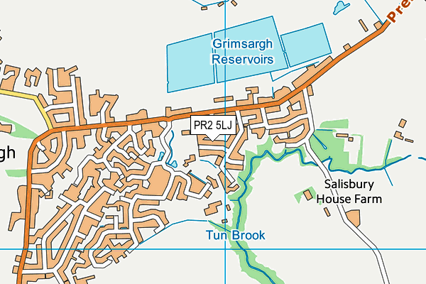 PR2 5LJ map - OS VectorMap District (Ordnance Survey)