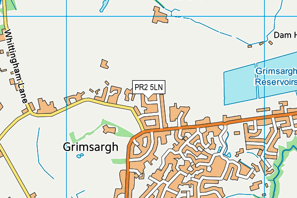 PR2 5LN map - OS VectorMap District (Ordnance Survey)