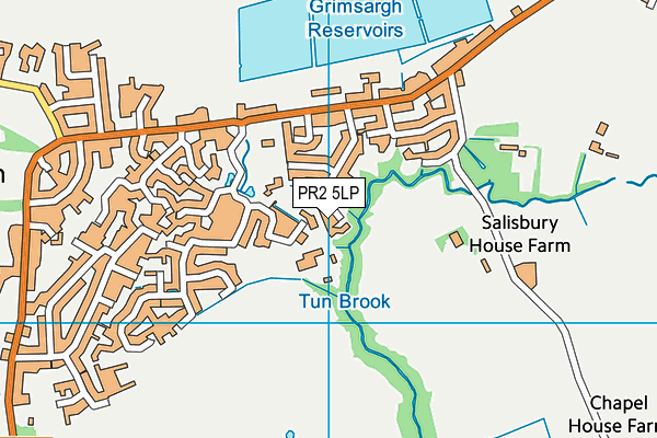 PR2 5LP map - OS VectorMap District (Ordnance Survey)