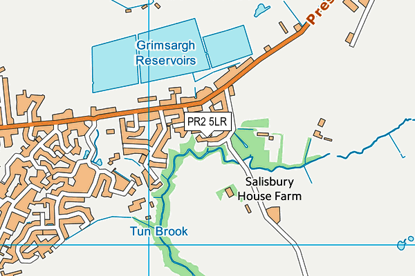 PR2 5LR map - OS VectorMap District (Ordnance Survey)