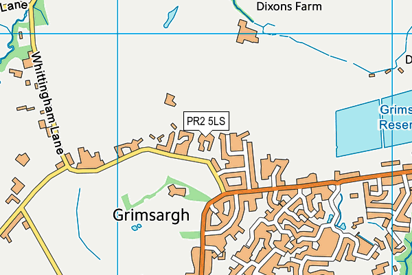 PR2 5LS map - OS VectorMap District (Ordnance Survey)