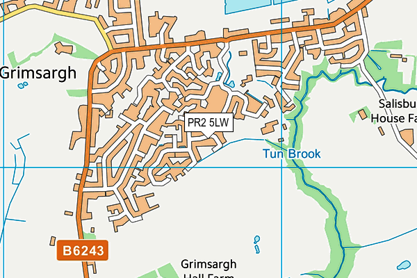 PR2 5LW map - OS VectorMap District (Ordnance Survey)