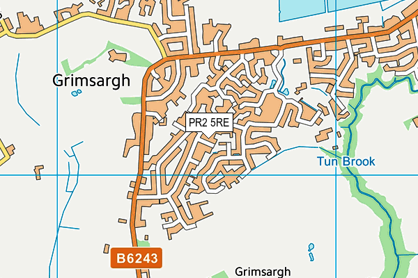 PR2 5RE map - OS VectorMap District (Ordnance Survey)