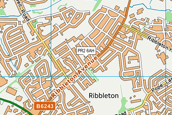 PR2 6AH map - OS VectorMap District (Ordnance Survey)