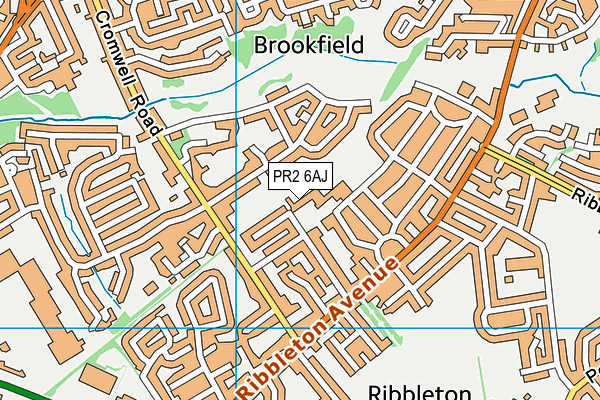 PR2 6AJ map - OS VectorMap District (Ordnance Survey)