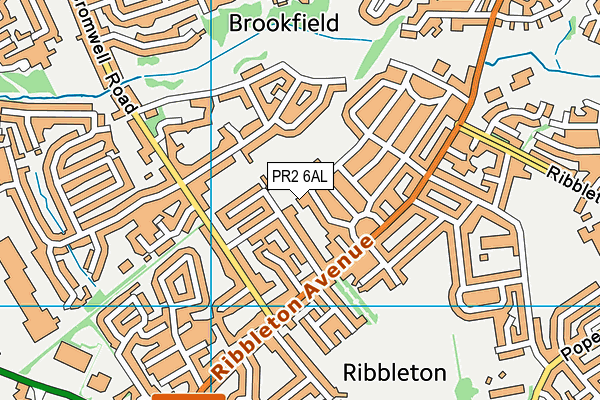 PR2 6AL map - OS VectorMap District (Ordnance Survey)