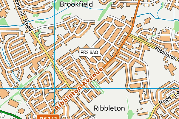 PR2 6AQ map - OS VectorMap District (Ordnance Survey)