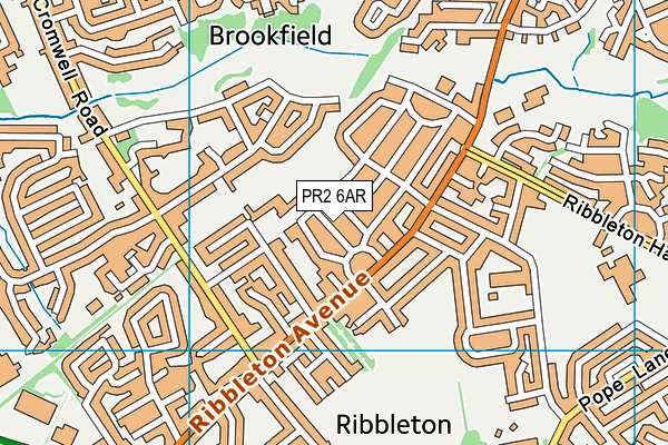 PR2 6AR map - OS VectorMap District (Ordnance Survey)