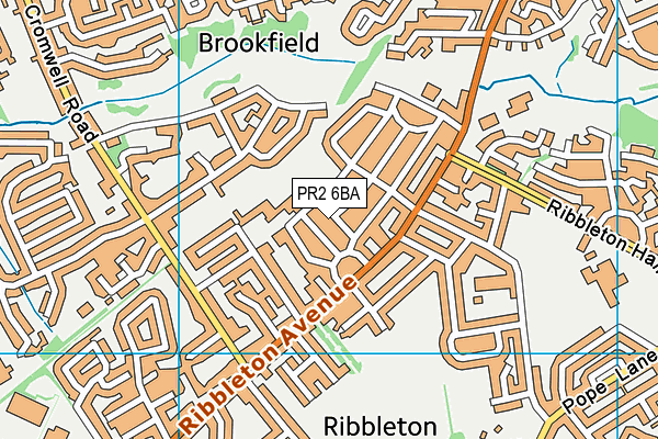PR2 6BA map - OS VectorMap District (Ordnance Survey)