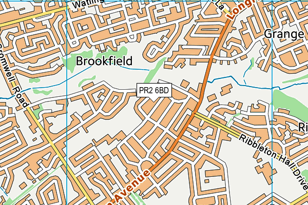 PR2 6BD map - OS VectorMap District (Ordnance Survey)
