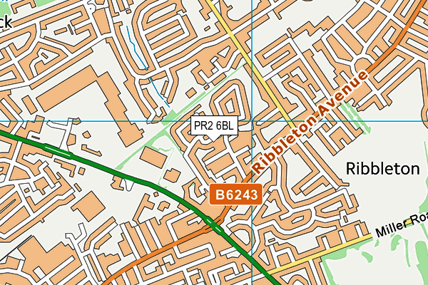 PR2 6BL map - OS VectorMap District (Ordnance Survey)
