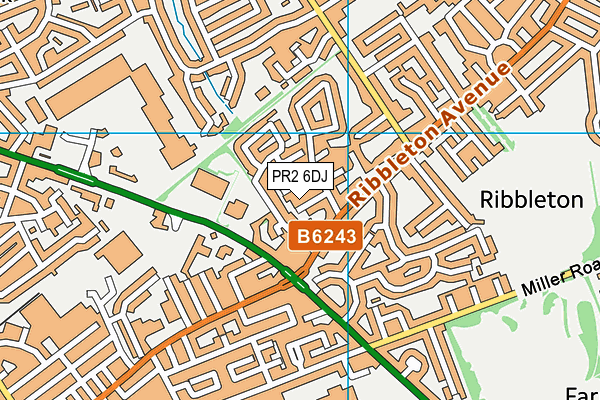PR2 6DJ map - OS VectorMap District (Ordnance Survey)