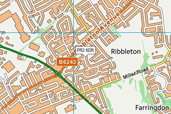 PR2 6DR map - OS VectorMap District (Ordnance Survey)