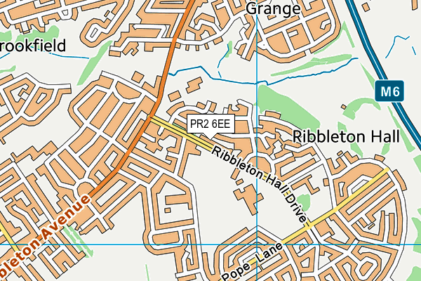 Moor Nook Community Primary School map (PR2 6EE) - OS VectorMap District (Ordnance Survey)
