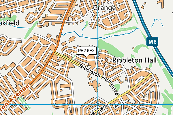 PR2 6EX map - OS VectorMap District (Ordnance Survey)