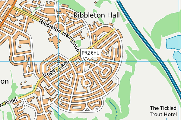 PR2 6HU map - OS VectorMap District (Ordnance Survey)