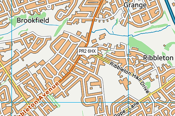 PR2 6HX map - OS VectorMap District (Ordnance Survey)