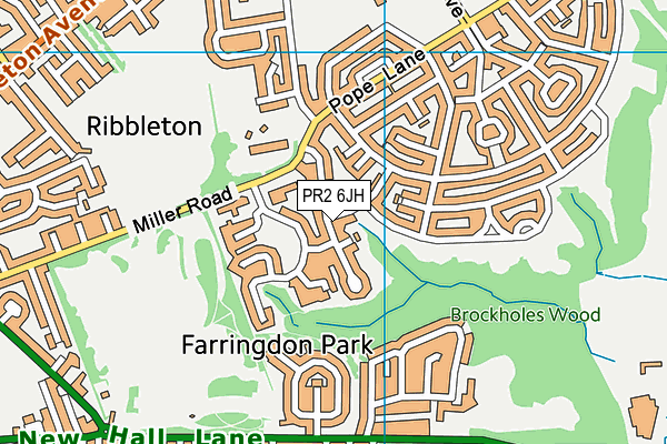 PR2 6JH map - OS VectorMap District (Ordnance Survey)