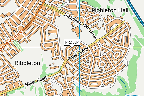 PR2 6JP map - OS VectorMap District (Ordnance Survey)