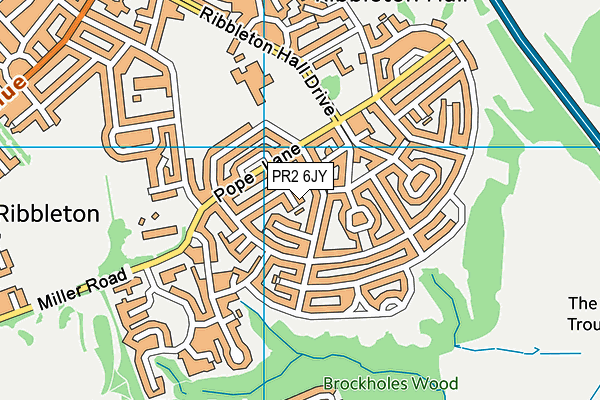 PR2 6JY map - OS VectorMap District (Ordnance Survey)