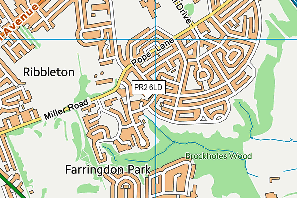 PR2 6LD map - OS VectorMap District (Ordnance Survey)