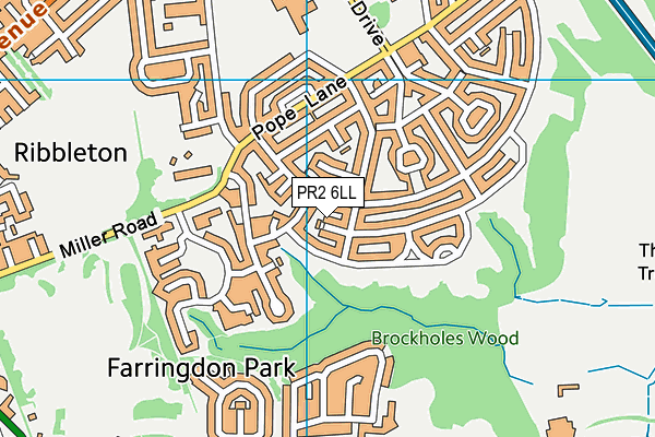 PR2 6LL map - OS VectorMap District (Ordnance Survey)