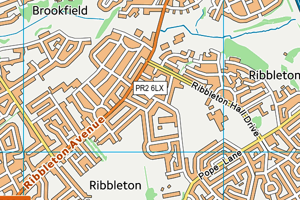 PR2 6LX map - OS VectorMap District (Ordnance Survey)