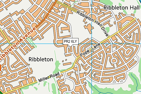 PR2 6LY map - OS VectorMap District (Ordnance Survey)