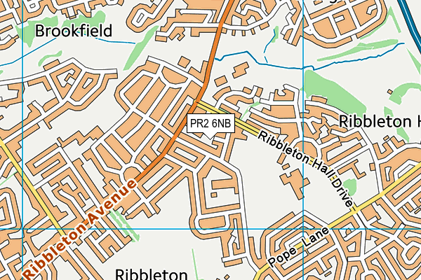 PR2 6NB map - OS VectorMap District (Ordnance Survey)