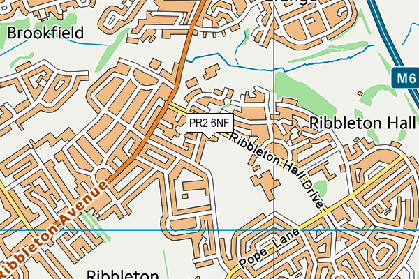 PR2 6NF map - OS VectorMap District (Ordnance Survey)