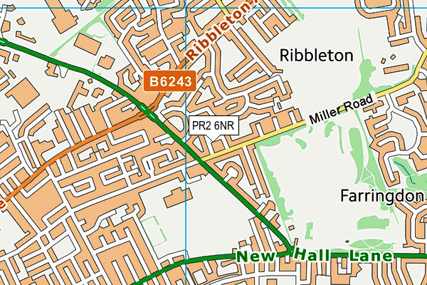 PR2 6NR map - OS VectorMap District (Ordnance Survey)