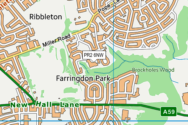 PR2 6NW map - OS VectorMap District (Ordnance Survey)