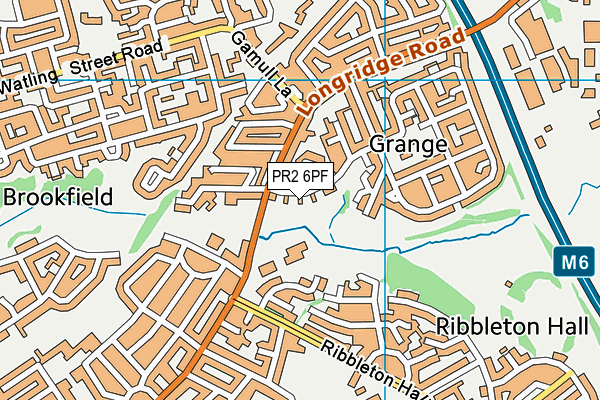 PR2 6PF map - OS VectorMap District (Ordnance Survey)