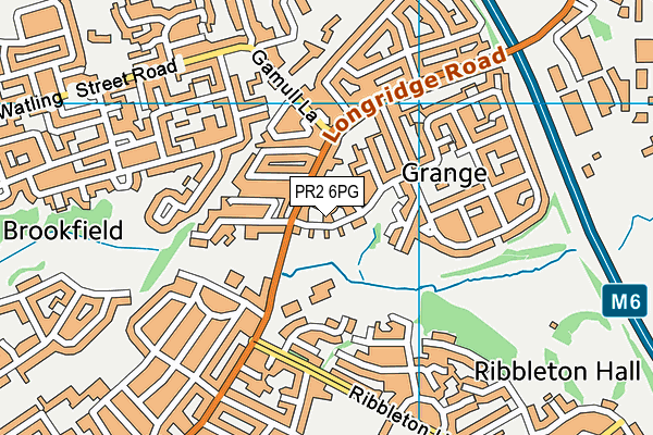 PR2 6PG map - OS VectorMap District (Ordnance Survey)