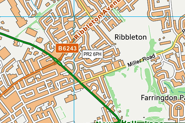 PR2 6PH map - OS VectorMap District (Ordnance Survey)