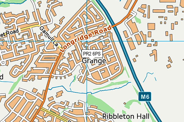 PR2 6PS map - OS VectorMap District (Ordnance Survey)