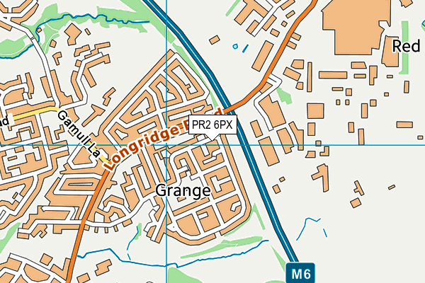 PR2 6PX map - OS VectorMap District (Ordnance Survey)