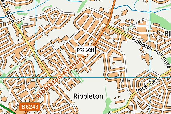 PR2 6QN map - OS VectorMap District (Ordnance Survey)