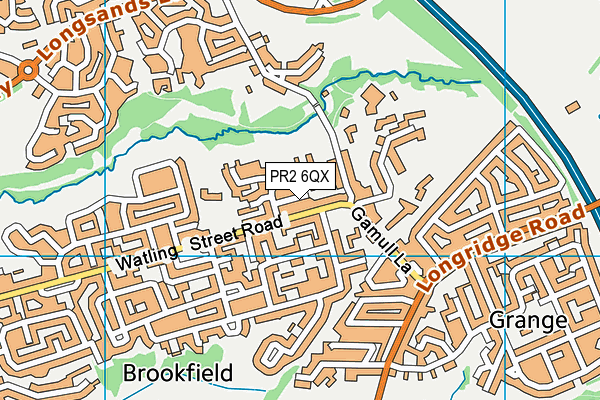 PR2 6QX map - OS VectorMap District (Ordnance Survey)