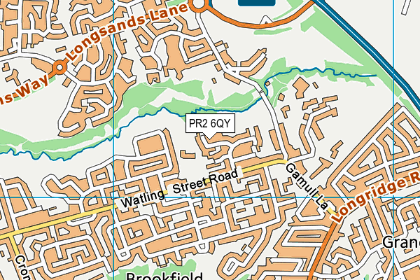 PR2 6QY map - OS VectorMap District (Ordnance Survey)